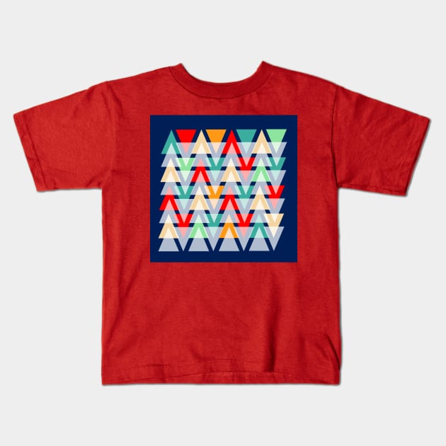 Triangle Geometric Shapes Artwork Kids T-Shirt by Digital GraphX